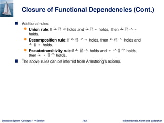 Normalization and Functional Dependencies | PPTX