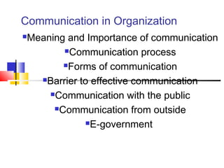 Communication in Public Organization | PPT