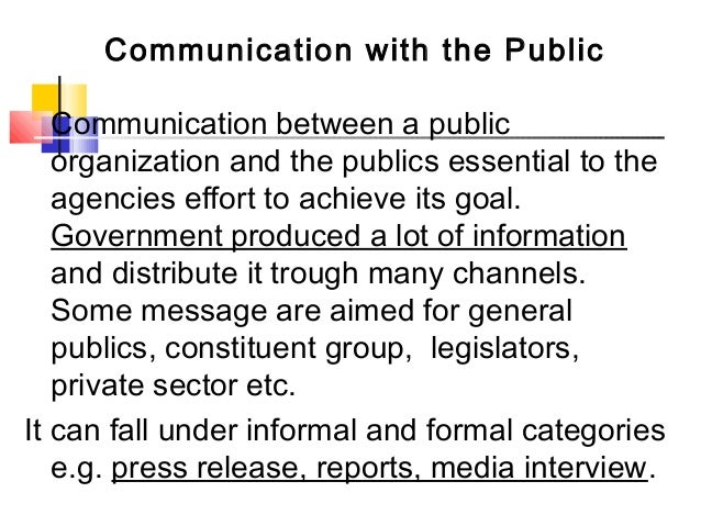 Communication in Public Organization