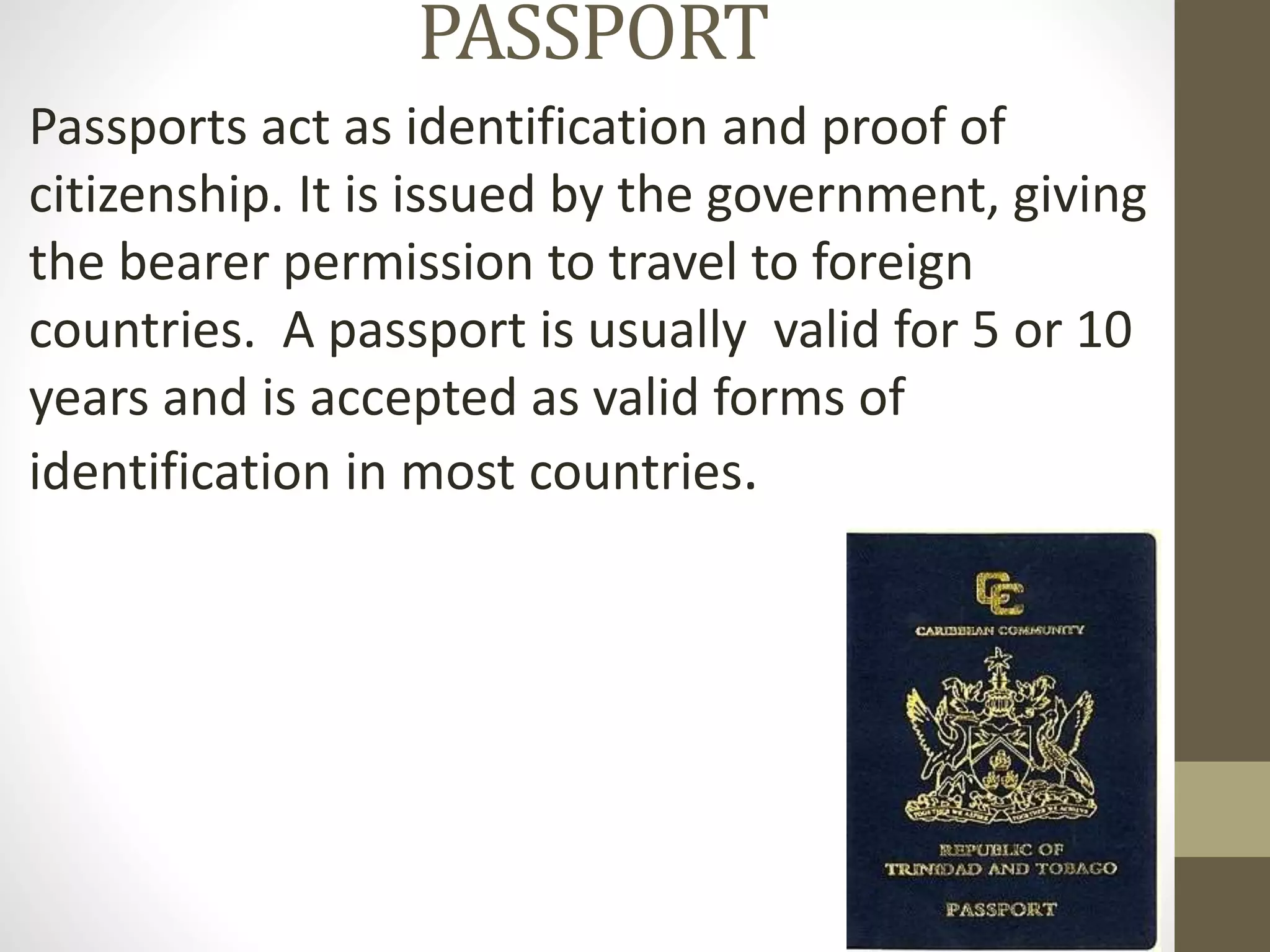 Documents required for travel | PPTX