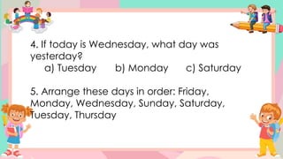 Comprehensive Math Lesson on Days of the Week and Calendar Skills | PPTX