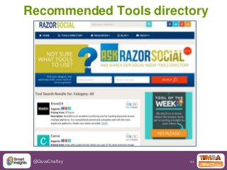 34@DaveChaffey
Recommended Tools directory
 