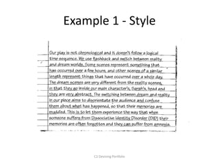 Example 1 - Style
C1 Devising Portfolio
 