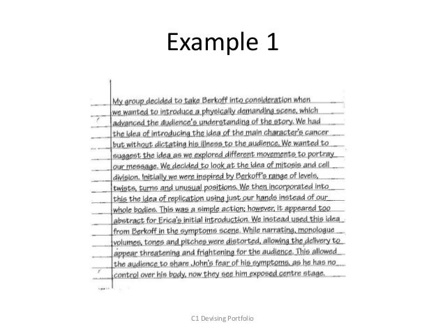 Gcse drama portfolio essay 07 picture