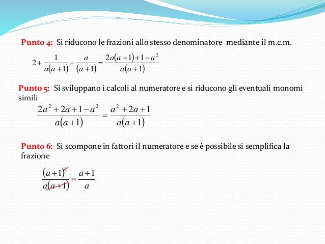 Cos è Una Frazione Algebrica