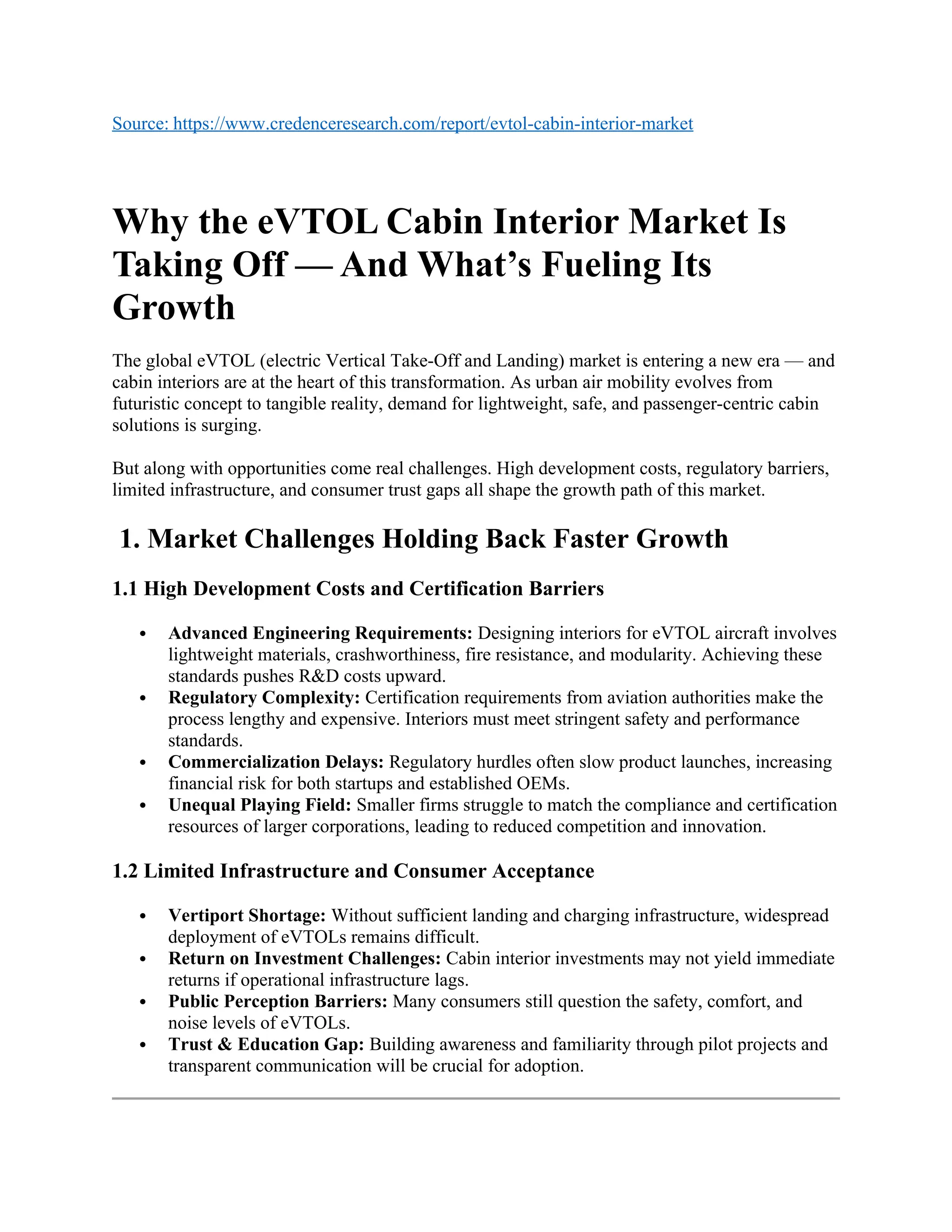 Why Is The EVTOL Cabin Interior Market Growing At A 17 6 CAGR and What Why is the evtol cabin interior market growing at a 17 6 cagr and what