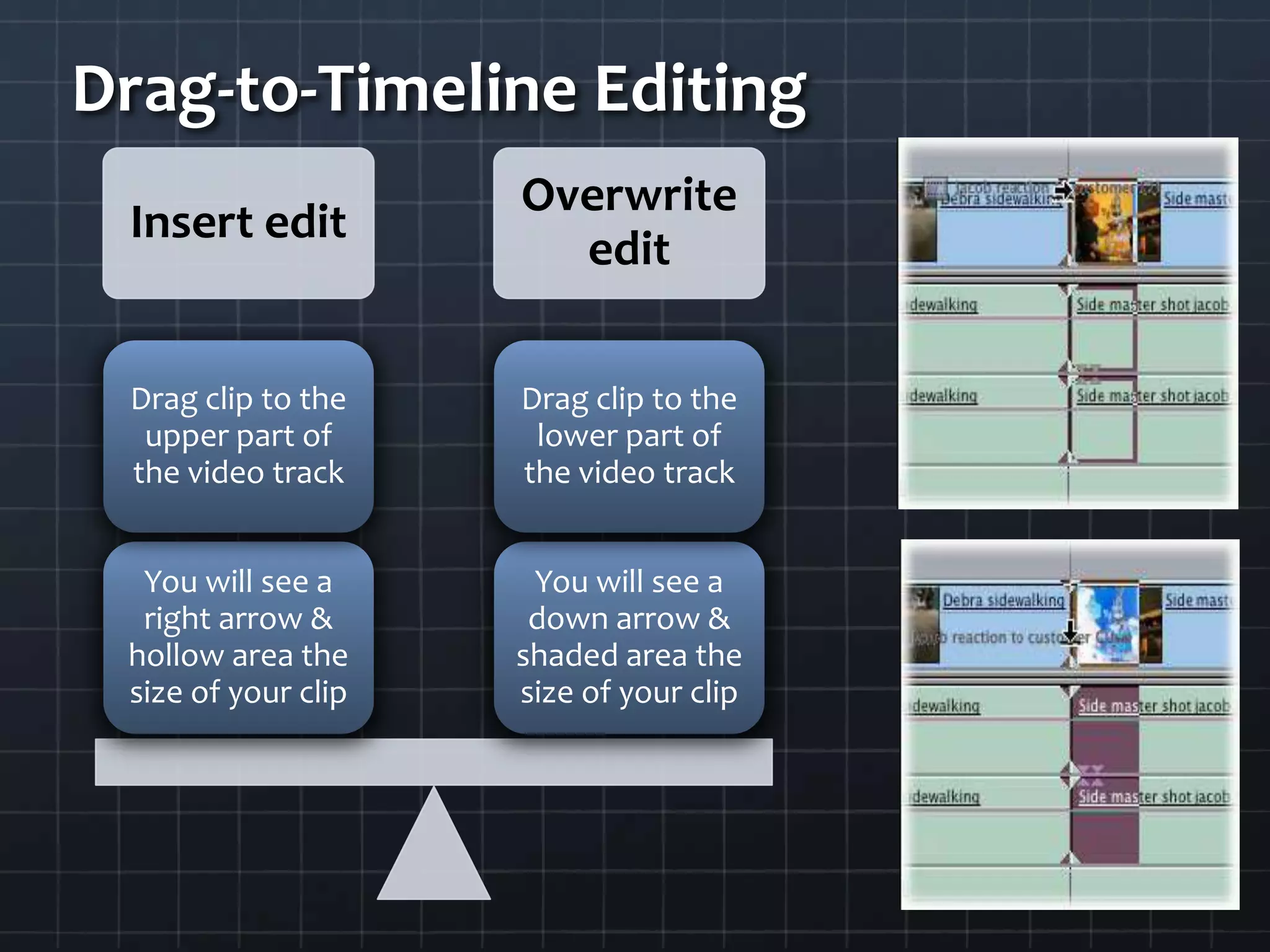 Drag-to-Timeline Editing