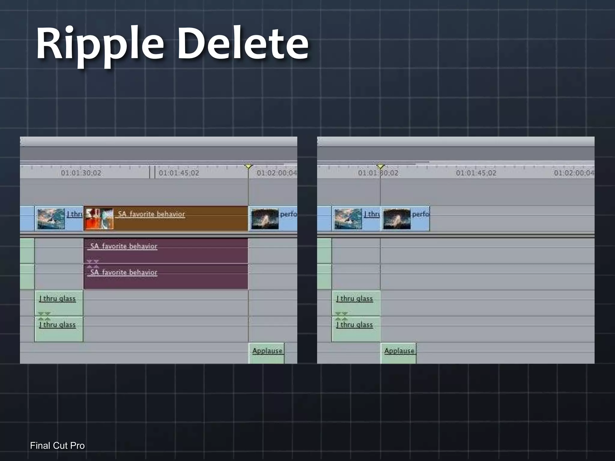 Ripple DeleteFinal Cut Pro