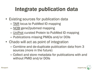Tripal within the Arabidopsis Information Portal - PAG XXIII Slide 12