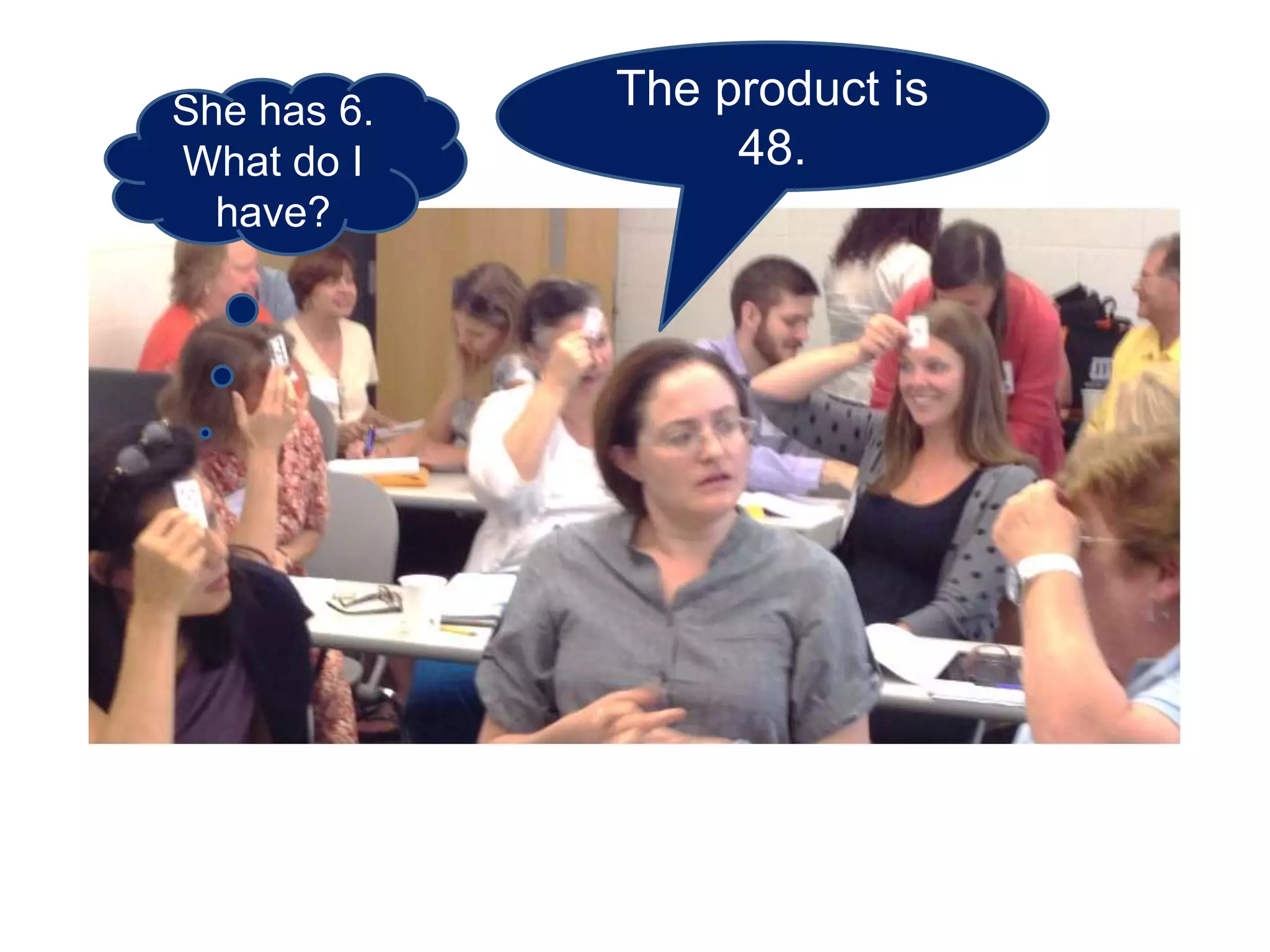 She has 6.   The product is
What do I         48.
  have?
 