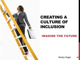 CREATING A
CULTURE OF
INCLUSION
IMAGINE THE FUTURE
1
Marilyn Nagel
 