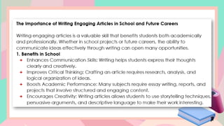 Writing a feature article Quarter 4 (English) | PPTX