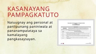 KASANAYANG
PAMPAGKATUTO
Naiuugnay ang personal at
panlipunang paniniwala at
pananampalataya sa
kamalayang
pangkasaysayan.
 