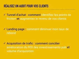 EXEMPLES
DE PROJETS
ANALYTICS
 