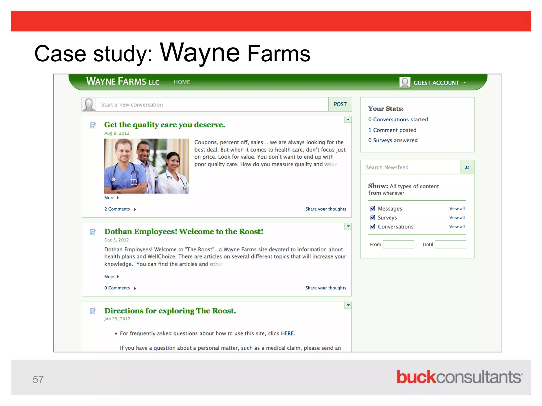 57
Case study: Wayne Farms
 