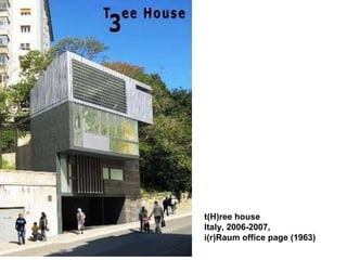 t(H)ree house Italy, 2006-2007, i(r)Raum office page (1963)   
