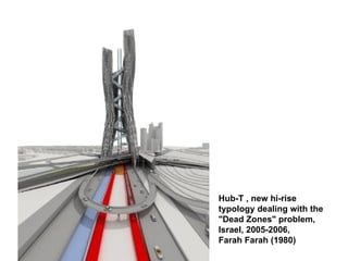 Hub-T , new hi-rise typology dealing with the "Dead Zones" problem, Israel, 2005-2006, Farah Farah (1980)   