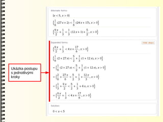 Ukázka postupu
s jednotlivými
kroky
 