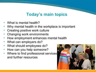 Mental Health: Positive Work Culture is Vital | PPT