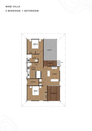 WABI VILLA
2 BEDROOM, 1 BATHROOM
 