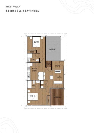 WABI VILLA
2 BEDROOM, 2 BATHROOM
 