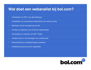 Webanalytics Congres 2009: Bol.com