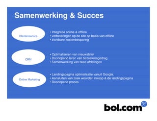 Webanalytics Congres 2009: Bol.com