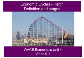 Economic Cycles - Part 1
Definition and stages
WACE Economics Unit 4
Video 9.1
 