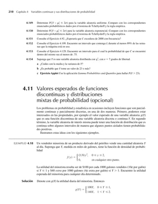 Solución De la definición de probabilidad condicional, tenemos que
P(Y  a + b|Y  a) =
P(Y  a + b)
P(Y  a)
porque la intersección de los eventos (Y  a + b) y (Y  a) es el evento (Y  a + b). Ahora
P(Y  a + b) =
q
a+b
1
e −y 