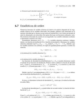 6
P(Y1 = 2) = p(2, 1) + p(2, 2) + p(2, 3) + . . .+p(2, 6) = 1 