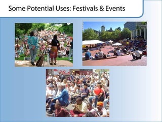 Some Potential Uses: Festivals & Events
 