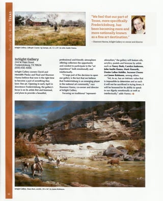 Western Art Collector Magazine  |  April, 2009  |  State of the Art, Texas Feature  |  Page 50