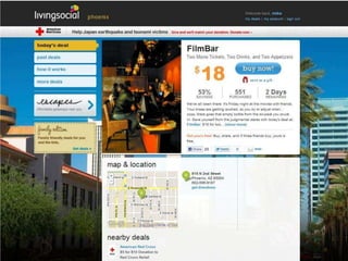 How to LeverageI have a deal, now what?Share redefining what travel is “Anytime you leave your front door”, Rob Solomon, President & COOLivingSocialone deal per daySocial ensures your content created is in the right context, appears in the right venues, and supports consumer intent.
