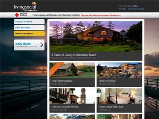 Groupon, LivingSocial…the big guysDominant Players in the SpaceGroupon redefining what travel is “Anytime you leave your front door”, Rob Solomon, President & COOLivingSocialone deal per daySocial ensures your content created is in the right context, appears in the right venues, and supports consumer intent.