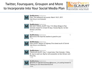   International buyersTwitter, Foursquare, Groupon and More to Incorporate Into Your Social Media PlanHotel Rate Parity Issues w/ OTAs (member vs. non-member sites)