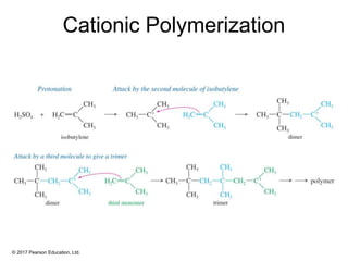 © 2017 Pearson Education, Ltd.
Cationic Polymerization
 
