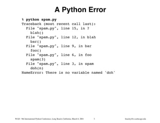 WAD : A Module for Converting Fatal Extension Errors into Python ...
