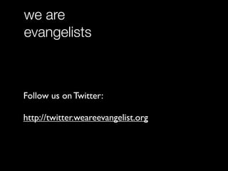 we are evangelists Live TT Webmontag