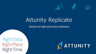 Attunity Replicate
Solution for high speed data replication
 