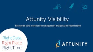Attunity Visibility
Enterprise data warehouse management analysis and optimization
 