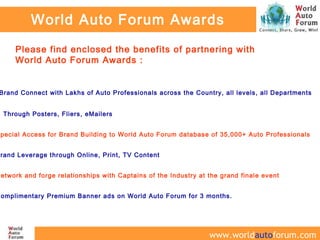 Waf awards to honor auto professionals