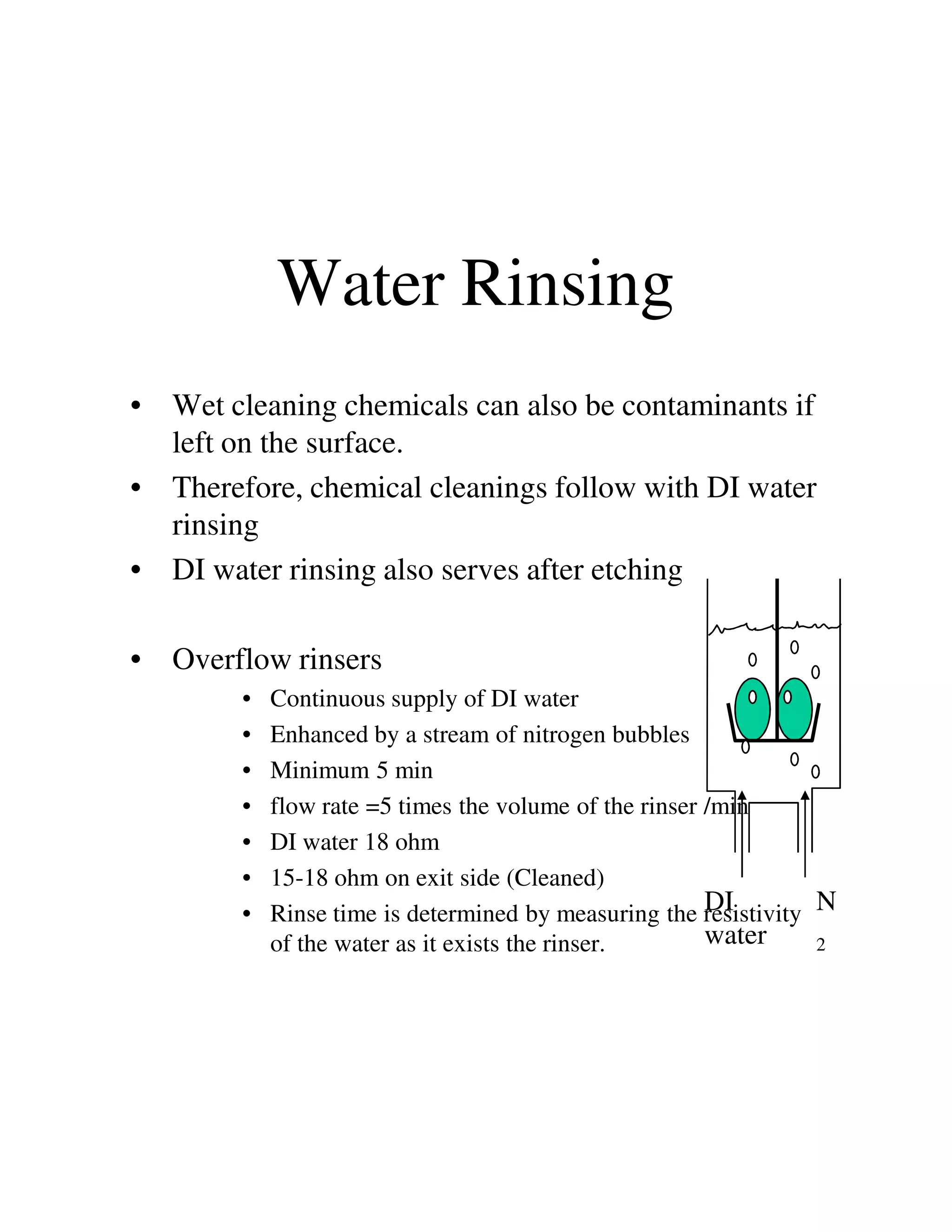 Rinsing Process Wafer cleaning | PDF