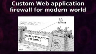 Custom Web application
firewall for modern world
 