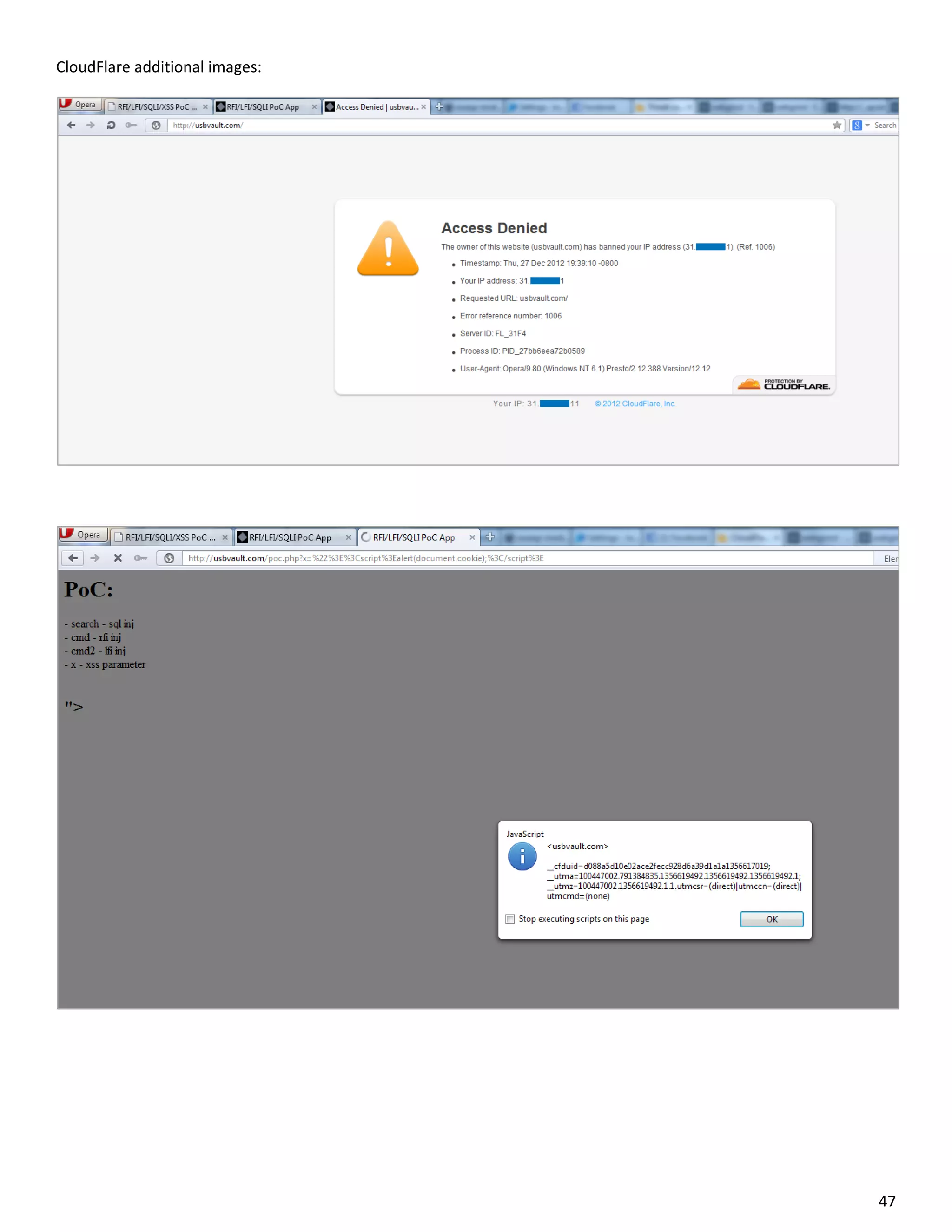 CloudFlare additional images:




                                47
 