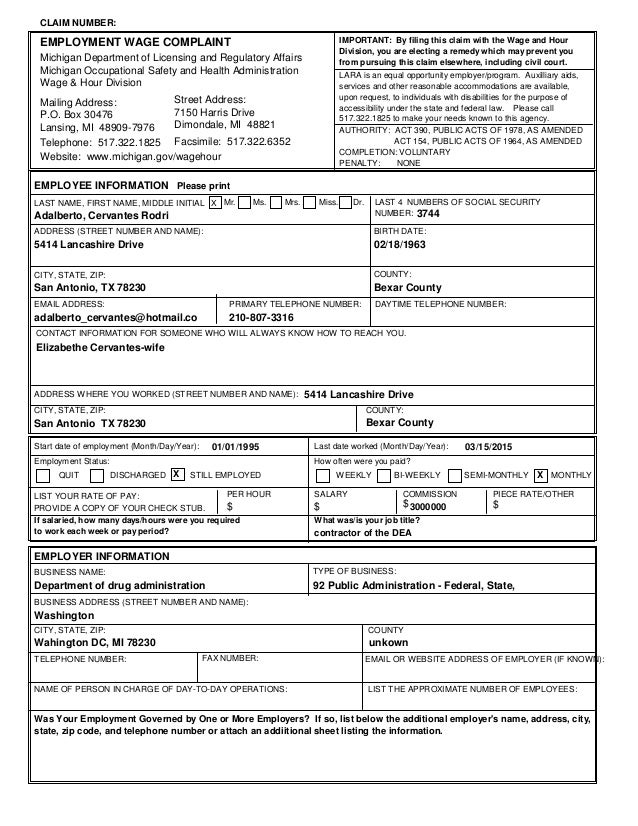 wage complaint form_7423824 michigan form 807