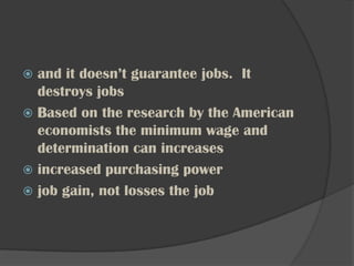 Wage determination and government intervention on private sectors | PPTX