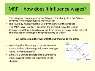 Marginal Revenue Shifting Wage determination essay | PPTX