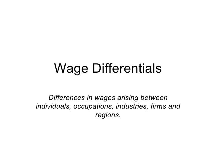Wage Differentials