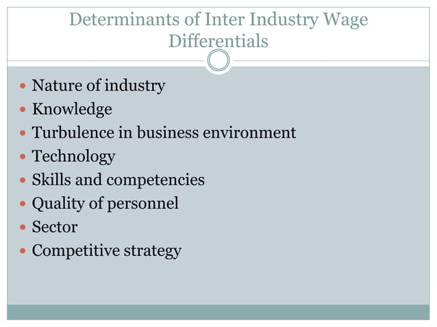 Wage differentials (compensating differentials) | PPT