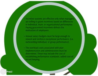 Wage incentive plans